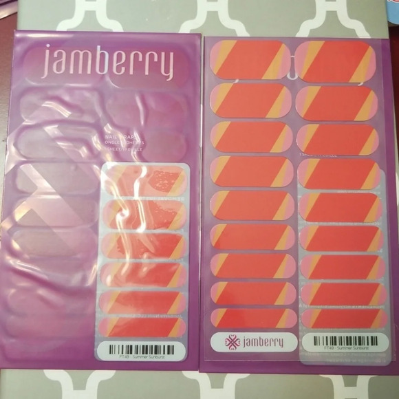 Jamberry‎ Summer Sunburst Nail Wrap - Picture 1 of 2